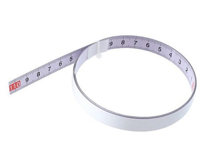Stainless Steel Stick On Tape Rule (White)