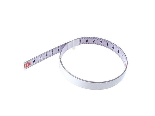 Stainless Steel Stick On Tape Rule (White)