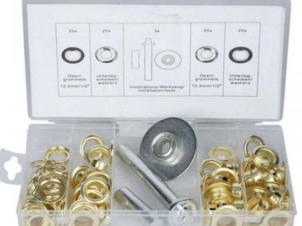 103pcs Grommet Installation Kit Punch and Eyelets (12mm)