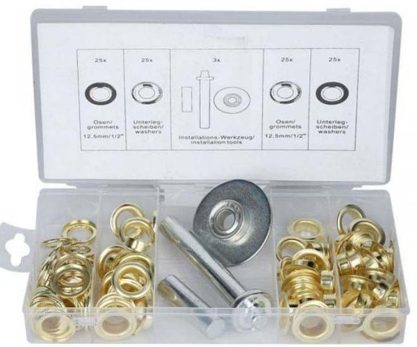 103pcs Grommet Installation Kit Punch and Eyelets (12mm)