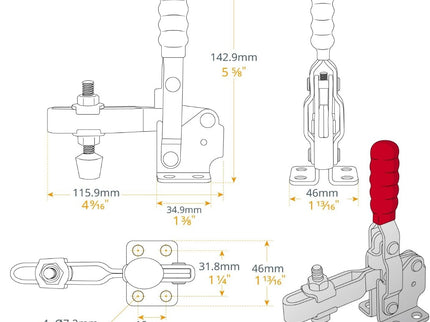 Vertical Handle Toggle Clamp