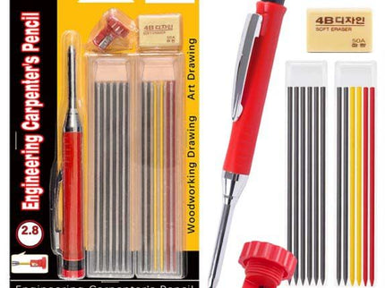 2.8mm Carpenter Pencil with Sharpener and Refills