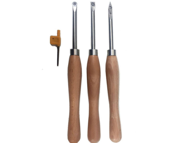 3pc Carbide Replaceable Tip Woodturning Set