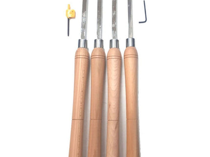4pc Carbide Replaceable Tip Woodturning Set
