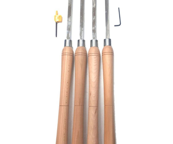 4pc Carbide Replaceable Tip Woodturning Set