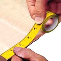 Stick On Tape Rule (Yellow)