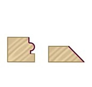 Two beaded face frame bits from McJING Tools set, showing detailed cutting edges and shank for woodworking face frame projects.