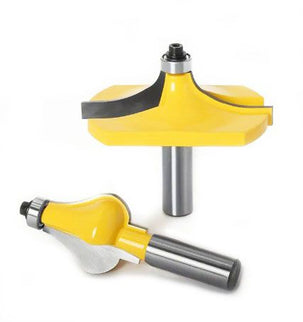Set of two McJING Tools handrail bits for woodworking, showing the cutting edges and shank design.