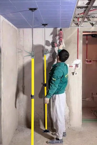 2pc Telescopic Support Rod Steel Quick Support Pole