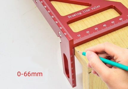 3D Try Square Ruler (Alloy)