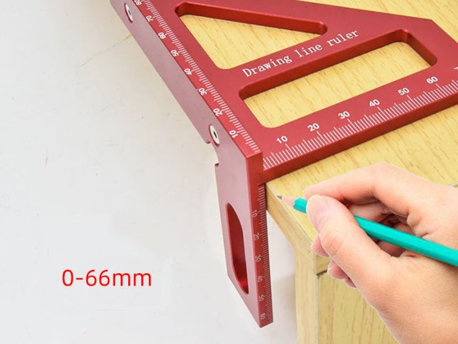 3D Try Square Ruler (Alloy)