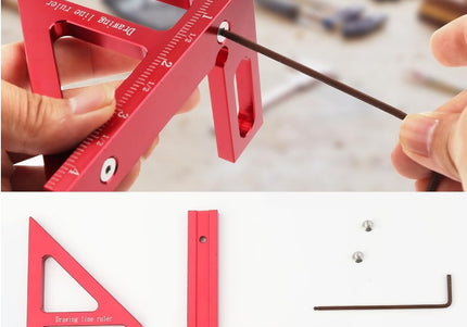 3D Try Square Ruler (Alloy)