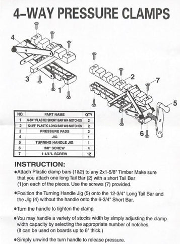 4-Way Equal Pressure Clamp