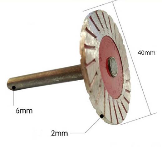 Diamond Saw Blade with 6mm Shank (40mm Diameter)
