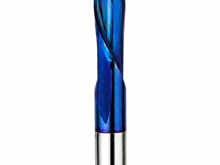 Solid Carbide Spiral Downcut Bit ( Two-Flute ) Nano-Blue Coating