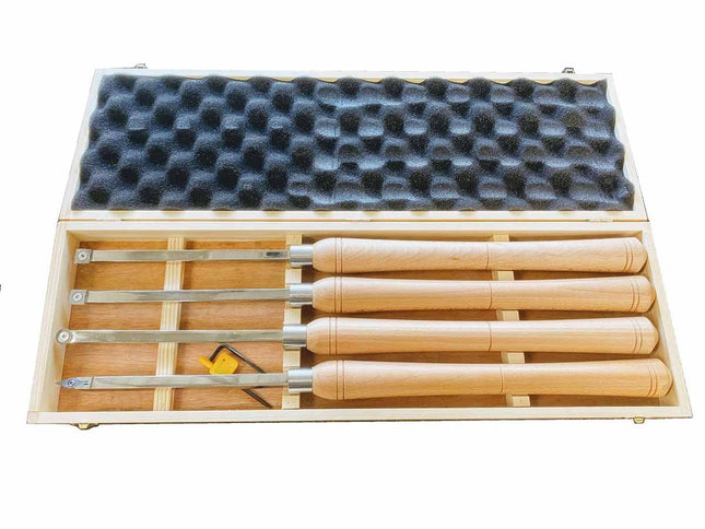 4pc Carbide Replaceable Tip Woodturning Set