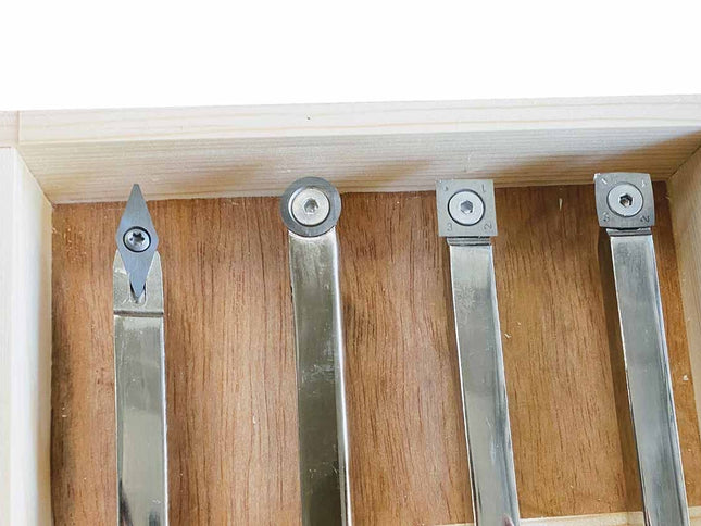 4pc Carbide Replaceable Tip Woodturning Set