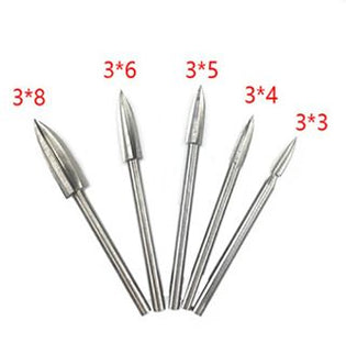 5pc High Speed Steel Wood Carving Bit Set (3mm Shank)