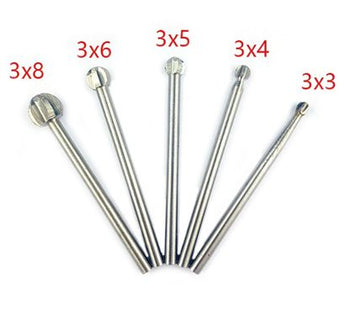 5pc High Speed Steel Wood Carving Bit Set (3mm Shank)