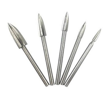 5pc High Speed Steel Wood Carving Bit Set (3mm Shank)