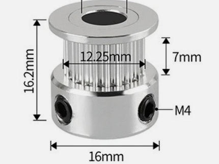 GT2 20 Teeth Timing Belt Pulley (B-Type)