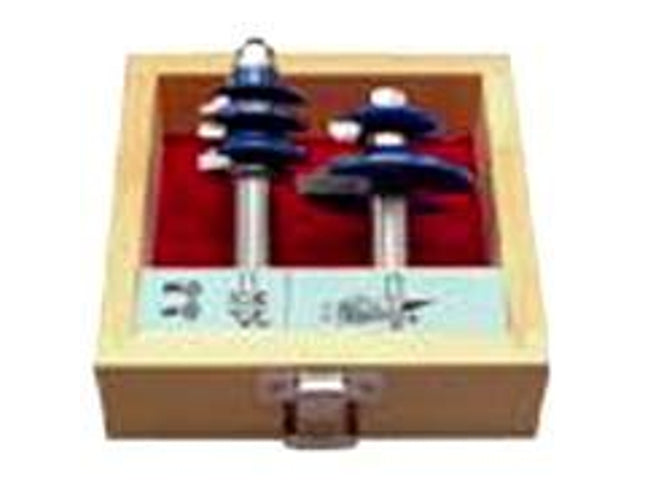 2pc Matched Rail Stile Panel Undercutter Bit Set