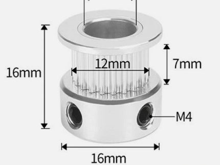 GT2 20 Teeth Timing Belt Pulley (B-Type)