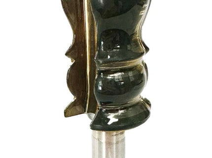 McJING Tools crown moulding bit for woodworking, showing the detailed carbide cutting edges and profile design for decorative trim.