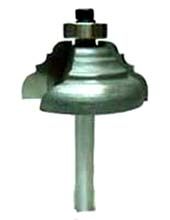 McJING Tools double cove and bead bit for woodworking, showing the detailed cutting edges and design in a close-up view.