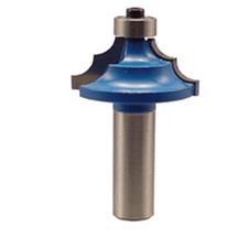 McJING Tools double round over bit for wood routing, with a smooth, rounded cutting edge for decorative edge finishing and shaping.