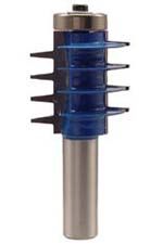 McJING Tools finger joint bit for woodworking, showing the precision-cut bit with multiple teeth for strong finger joints.