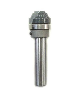 McJING Tools flat bottom ogee faux raised panel bit for woodworking, showing the detailed cutting edge and tool design.