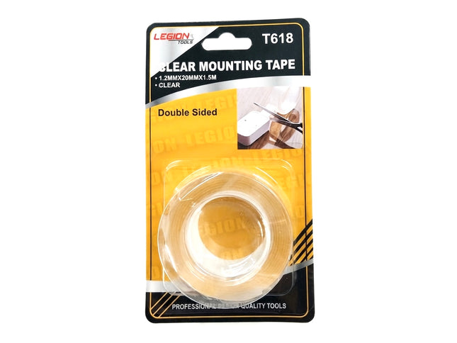 Double sided clear mounting tape