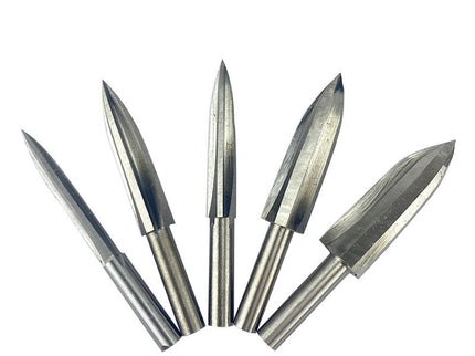 High Speed Steel Wood Carving Bit Set ( 6mm Shank )