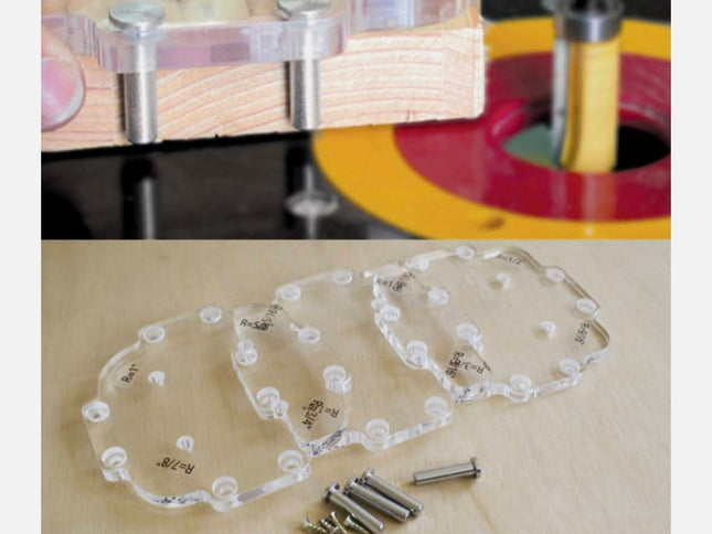 3 set Corner Radius Jig Router Templates
