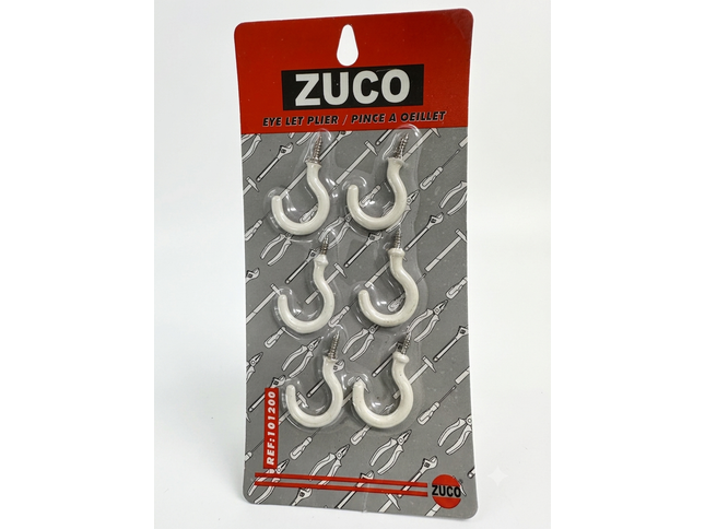 PVC Coated Cup Hook Screw (Pack 6)