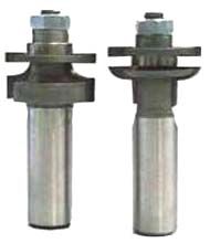 Mini rail and stile bit set from McJING Tools for round over woodworking edges, shown in a compact set.