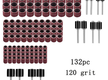 132pcs Drum Sander and Mandrel Kit ( 3.17mm Shank G120)