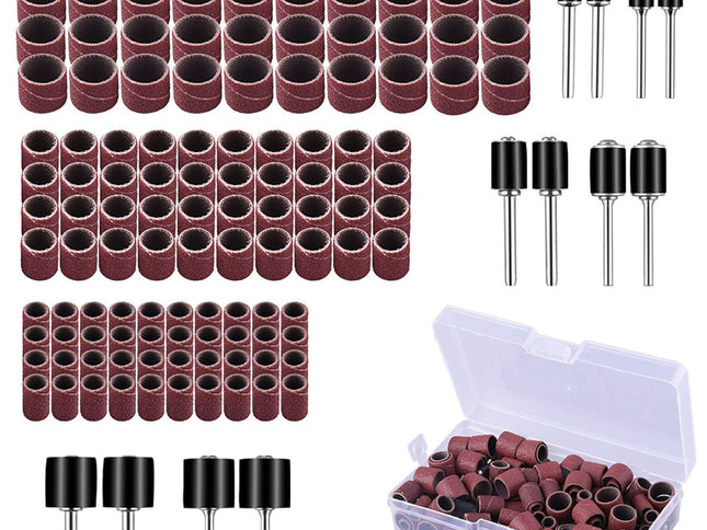 132pcs Drum Sander and Mandrel Kit ( 3.17mm Shank G120)