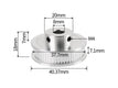 GT2 x 60T x 6mm x 8mm Bore