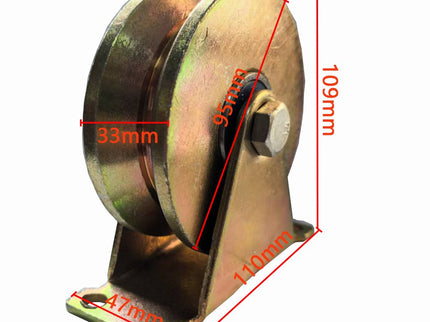 Heavy Duty Steel V-Roller (with Bearing)