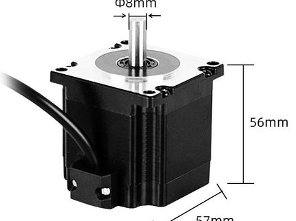 57 Series Stepper Motor - 56mm Length, 8mm Shaft (Nema 23)