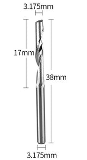Solid Carbide Spiral Upcut Bit (1-Flute) for Aluminum