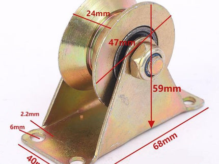 Heavy Duty Steel V-Roller (with Bearing)