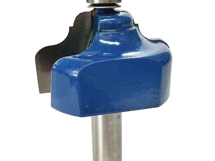 McJING Tools ogee with stepped cove bit showing the cutting edge and detailed profile for woodwork and decorative molding.