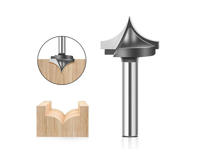 Point Cutting Roundover Bit ( 1/4" Shank )