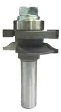 Reversible ogee rail and stile bit for woodworking, designed by McJING Tools, showing the cutting edges and shank.