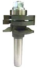 Reversible rail and stile assembly for glass door with ogee design by McJING Tools, showing detailed components and finish.
