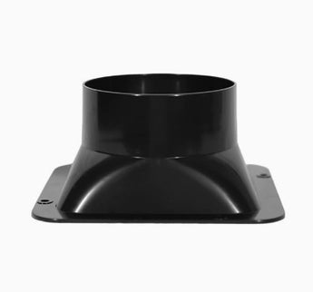 4" 100mm Square Inlet Flanged Hose Adaptor