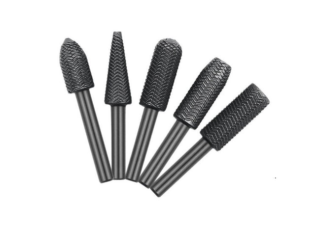 5pc Light Metal Rotary File Burr Set